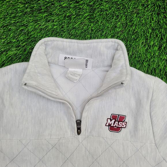 Champion U-Mass 1/4-Zip Sweatshirt Womens Medium 18x25 - Picture 10 of 16